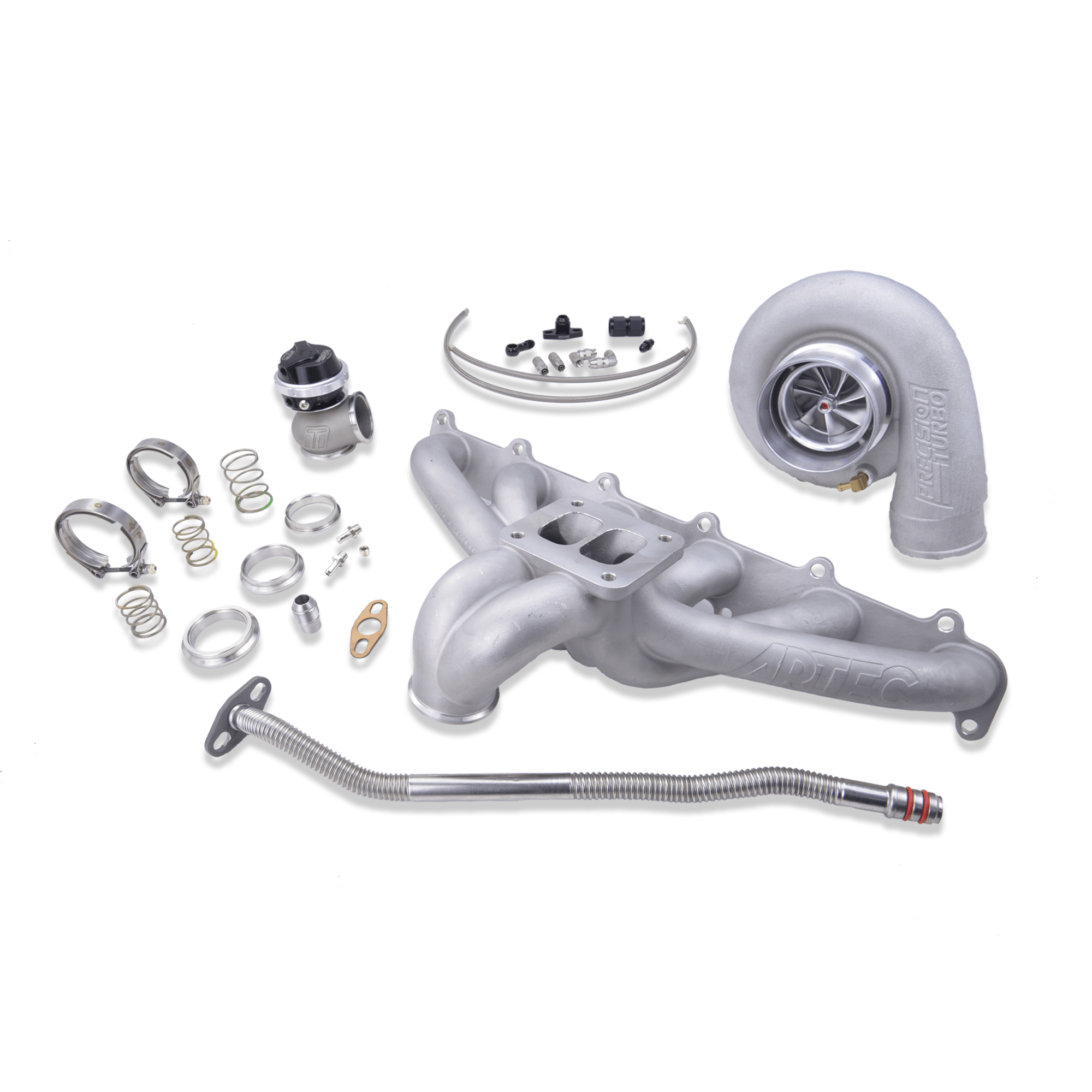Platinum Racing Products Turbo Kit PT6870 1.00 A/R T4 Divided Housing / Don't Include Fitting Kit / Black Artec Precision 6870 Gen 2 Turbo Kit to Suit Ford Barra SR