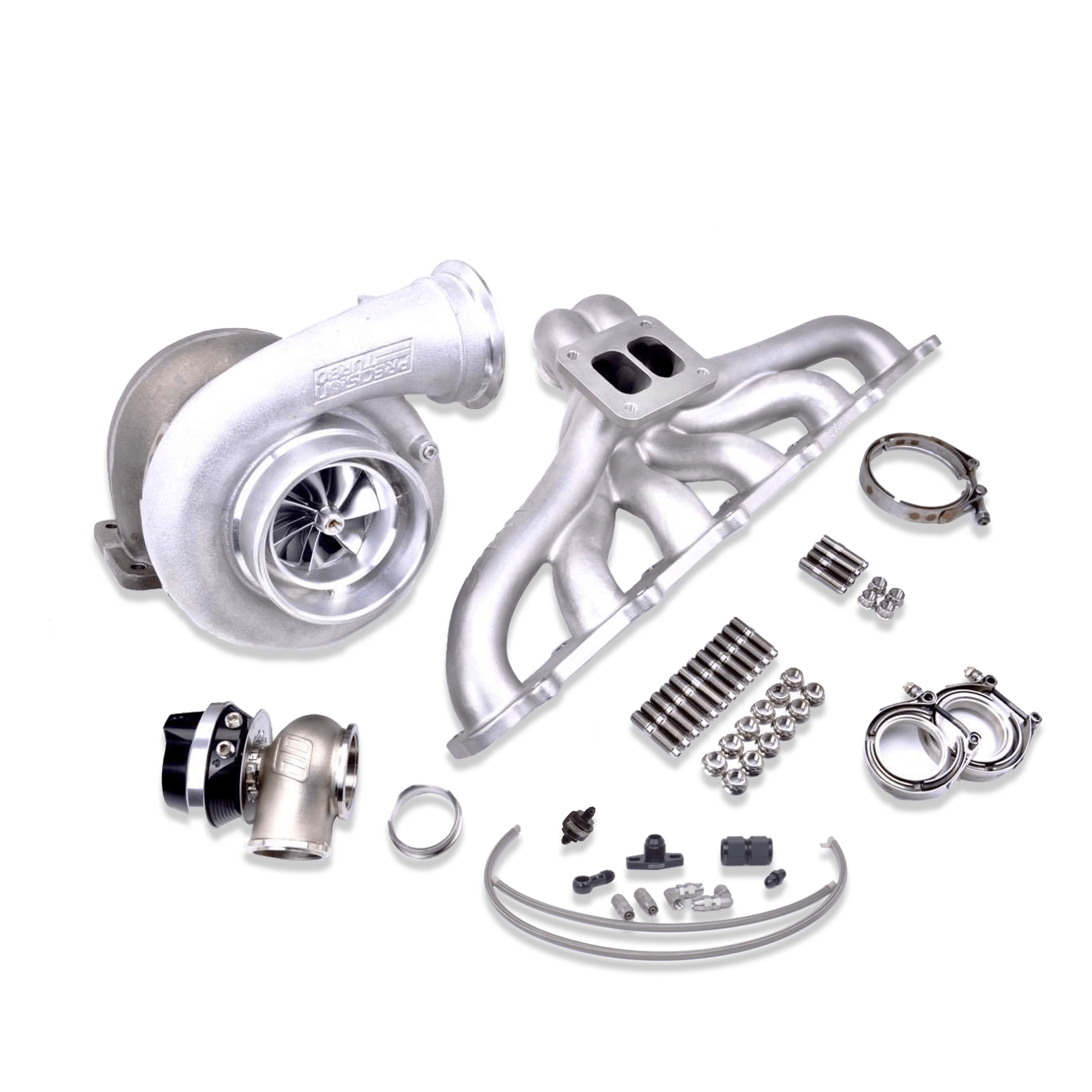 Platinum Racing Products Turbo Kit PTE8685 1.12 A/R T4 Divided Housing / Don't Include Fitting Kit / Black Artec Precision 8685 Gen 2 Sportsman Turbo Kit to Suit Ford Barra SR
