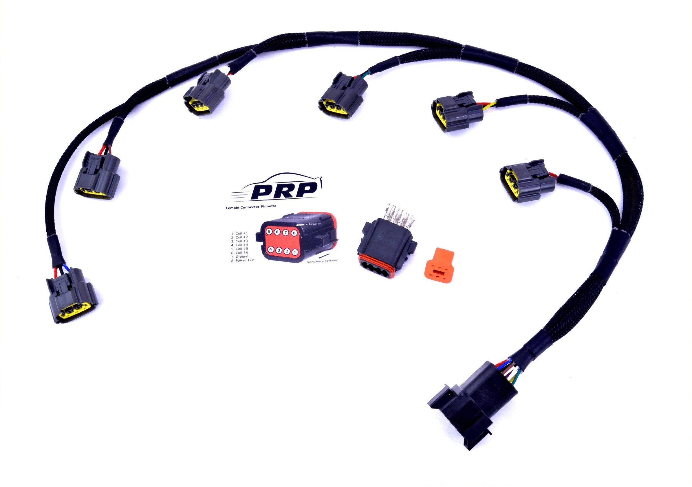 Platinum Racing Products Wiring Harness Short - 95mm (JZ) 6 Cylinder Universal Coil Loom SR