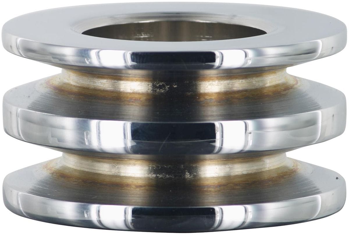 POWERMAST Chrome Double V-Belt Pulley, 3/8" x 2-5/8" O.D Powermaster Replacement Alternator Pulley PM112 SR