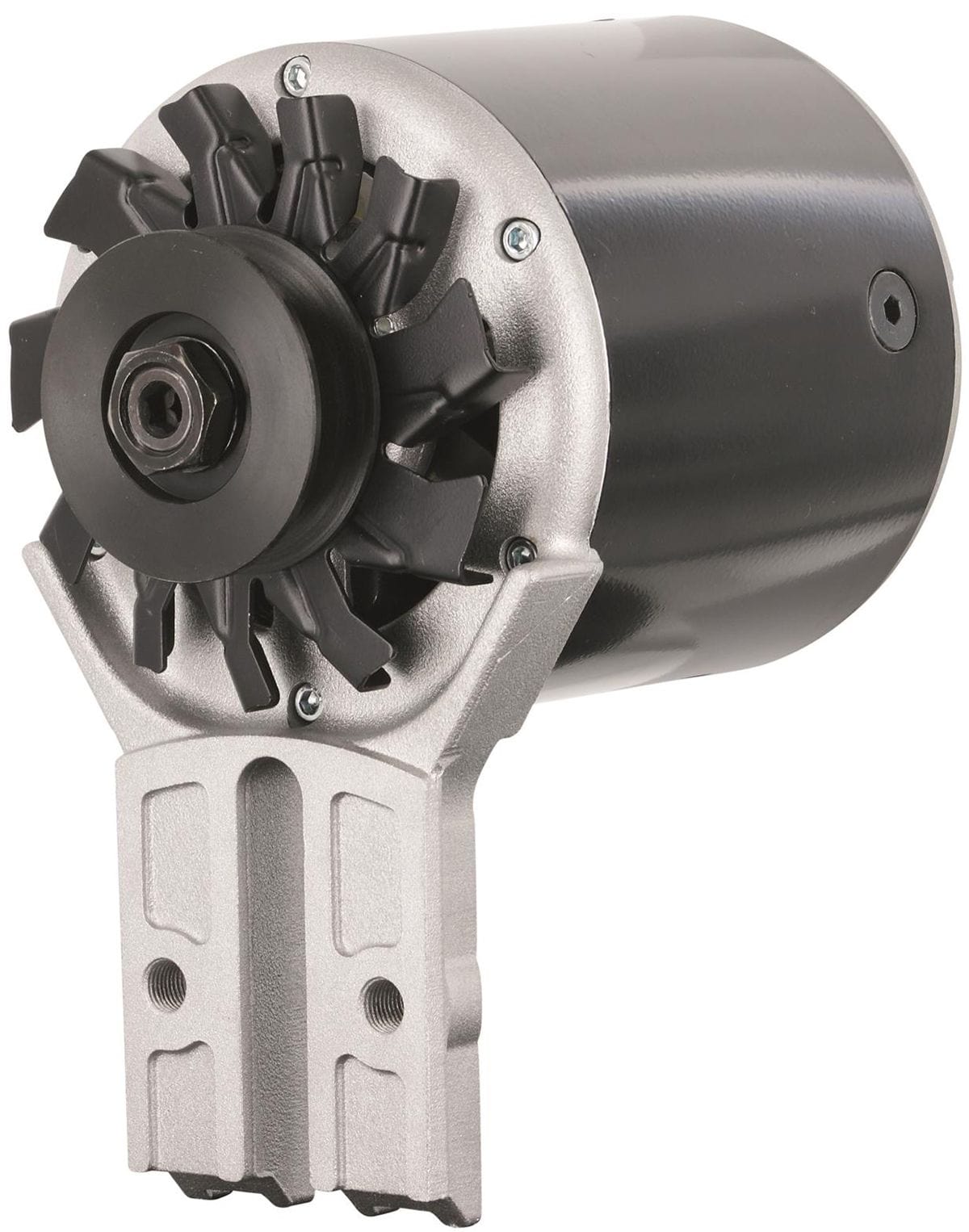 POWERMAST Suit Ford Flathead 1939-48, 75 AMP, Single V-Belt Pulley "Shorty" 1-1 Powermaster Black PowerGEN Alternator PM82013 SR