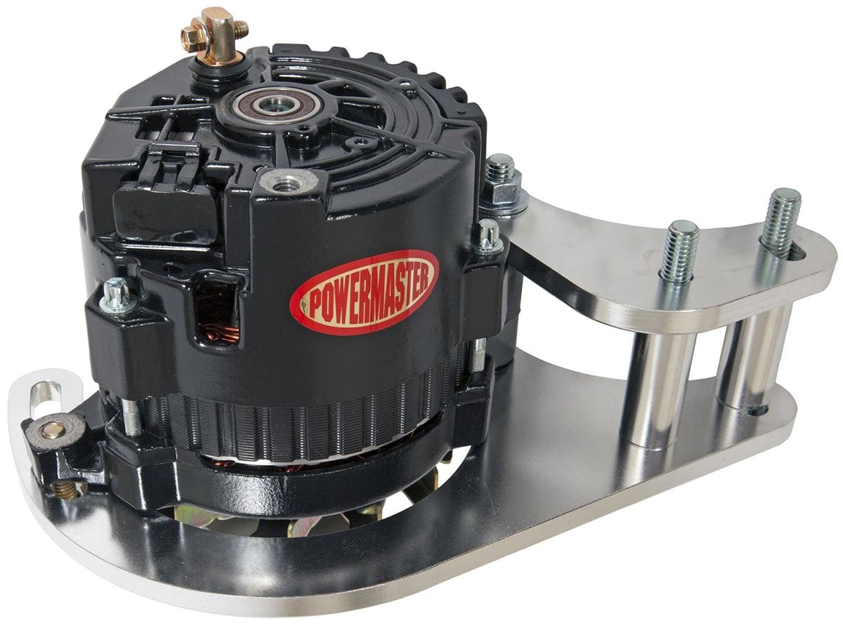 POWERMAST Suit SB Chev With Rail Chassis, 100 AMP Denso Alternator Powermaster Drag Racing Alternator Kit PM8-898 SR