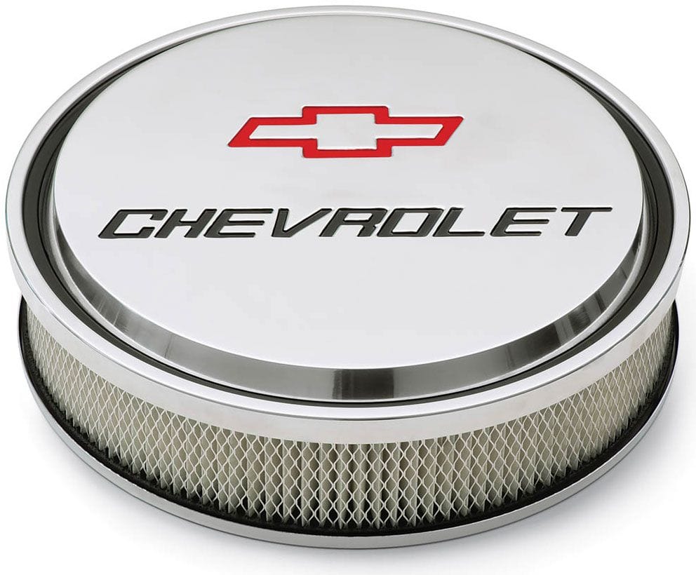 PROFORM 14" x 3" Suit 5-1/8" Neck Carburettors Proform Chevrolet Polished Slant Edge Air Cleaner Assembly PR141-833 SR