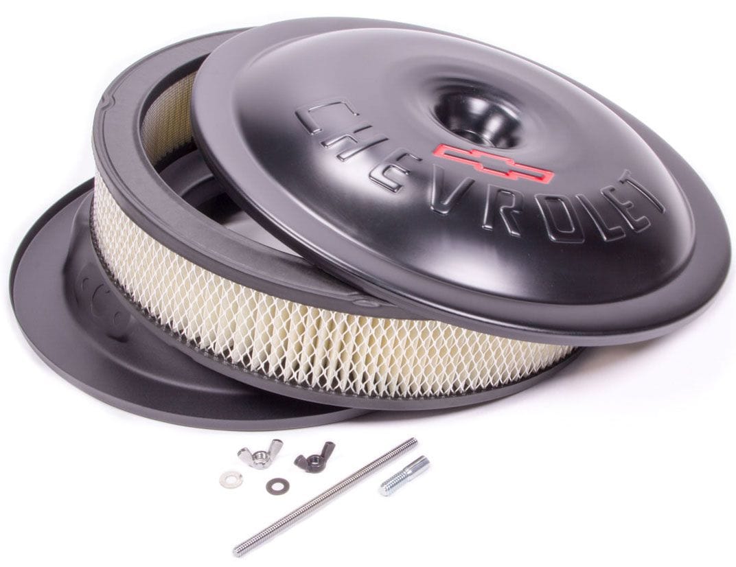 PROFORM Black 14" x 3" With Recessed Base, Chevrolet Logo & Bowtie Emblem Proform Aluminium Air Cleaner Assembly PR141-692 SR