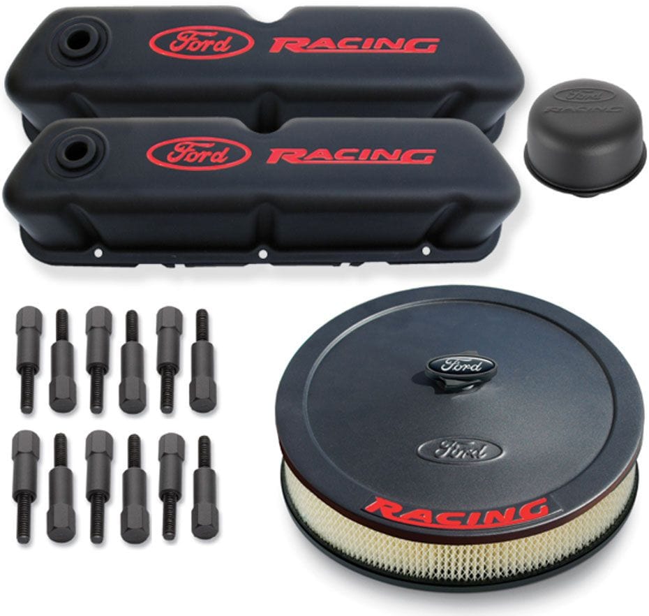 Proform Black Crinkle Suit SB Ford With Red Ford Racing Logo Proform Engine Dress-Up Kit PR302-500 SR