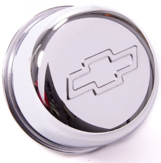 PROFORM Chrome 3" Diameter with Bowtie Emblem (Use PR141-615 Gromments) Proform Valve Cover Breather Push-In Style PR141-616 SR
