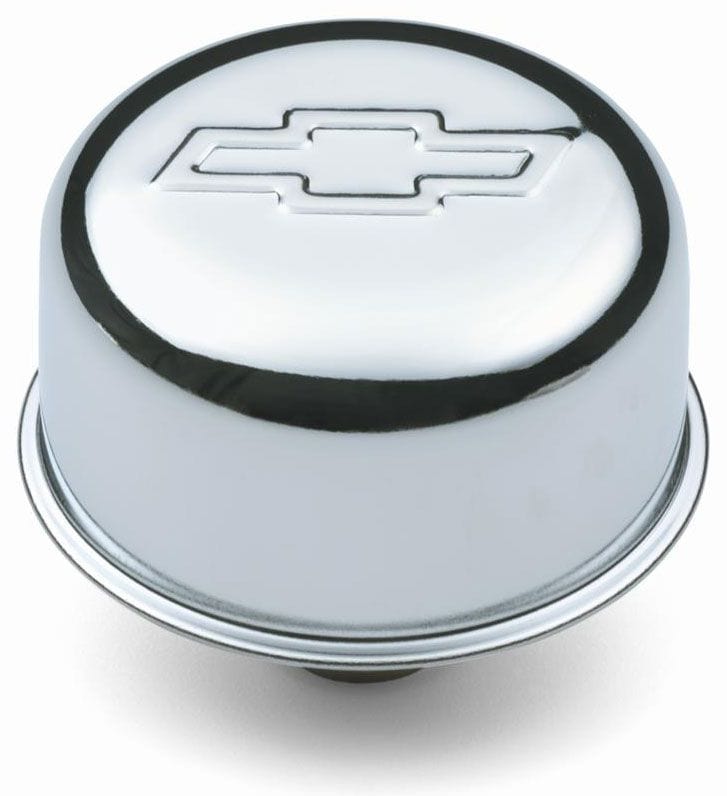 PROFORM Chrome 3" Diameter with Bowtie Emblem (Use PR141-615 Gromments) Proform Valve Cover Breather Push-In Style PR141-616 SR