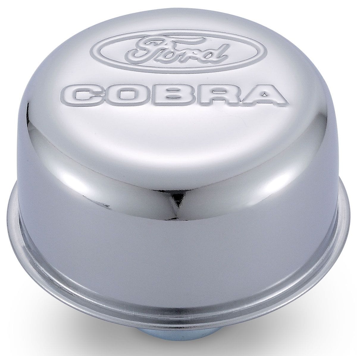 Proform Chrome 3" Diameter with Ford Cobra Logo (Use PR141-615 Gromments) Proform Valve Cover Breather Push-In Style PR302-225 SR