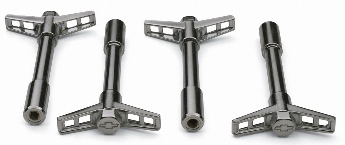 PROFORM Chrome Suit Chev, 1/4" x 20 Thread (4 Pack) Proform Valve Cover Wing Nuts with Bowtie Emblem PR141-600 SR