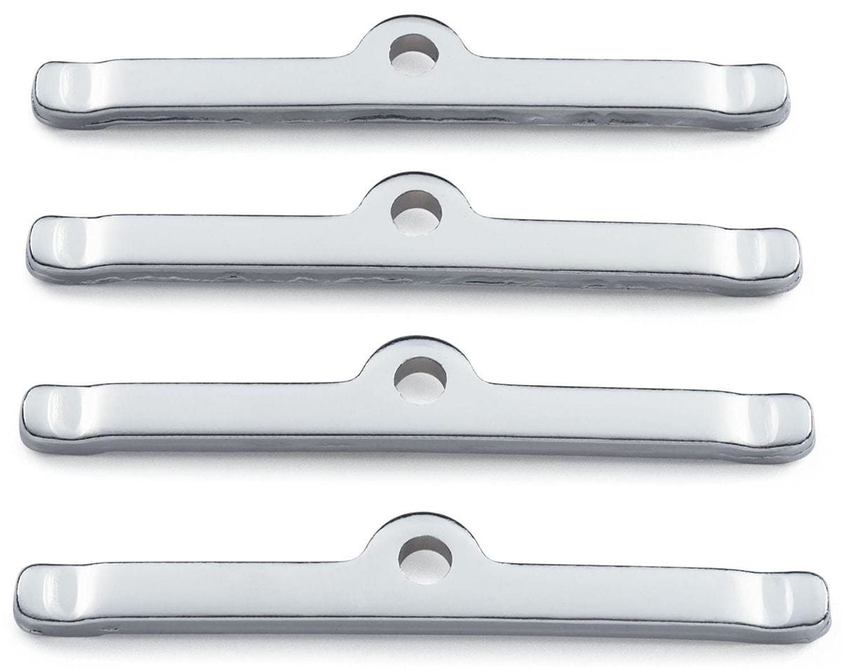 PROFORM Chrome Suit SB Chev, Plain Finish (4 Pack) Proform Valve Cover Hold Down Tabs PR141-610 SR