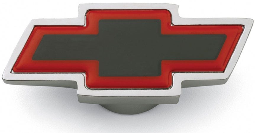 PROFORM Large Chrome Chevrolet Bowtie With Black/Red Emblem Proform Air Cleaner Wing Nut PR141-333 SR