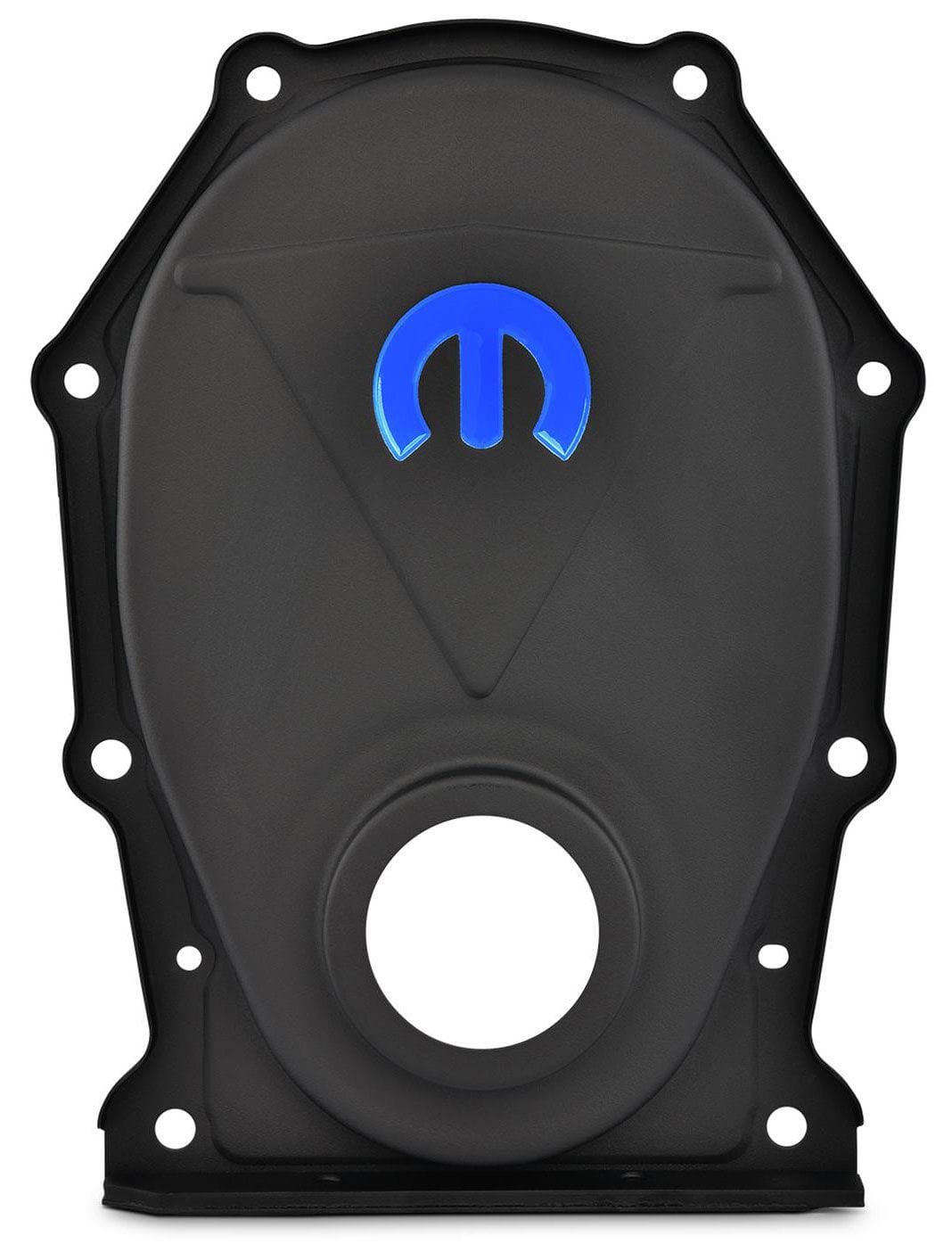 PROFORM Suit BB Chrysler 383-340 With Mopar "M" Logo Proform Stamp Steel Timing Cover - Black Crinkle PR440-219 SR