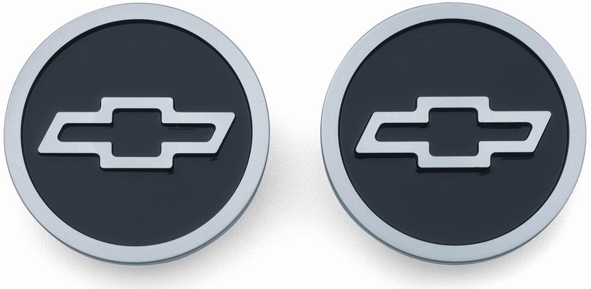 PROFORM Suit SB Chev, Black With Silver Raised Bowtie Emblem Proform Welsh Plug/Freeze Plung Inserts PR141-232 SR