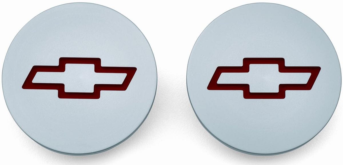 PROFORM Suit SB Chev, Silver With Red Recessed Bowtie Emblem Proform Welsh Plug/Freeze Plung Inserts PR141-233 SR