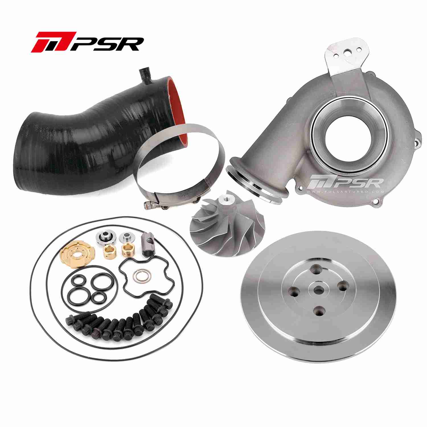 Pulsar Turbochargers Cast 66/88mm PSR T51R MOD Cover DIY Upgraded Kit for 99.5 – 03 7.3L Ford Powerstroke Turbo SR