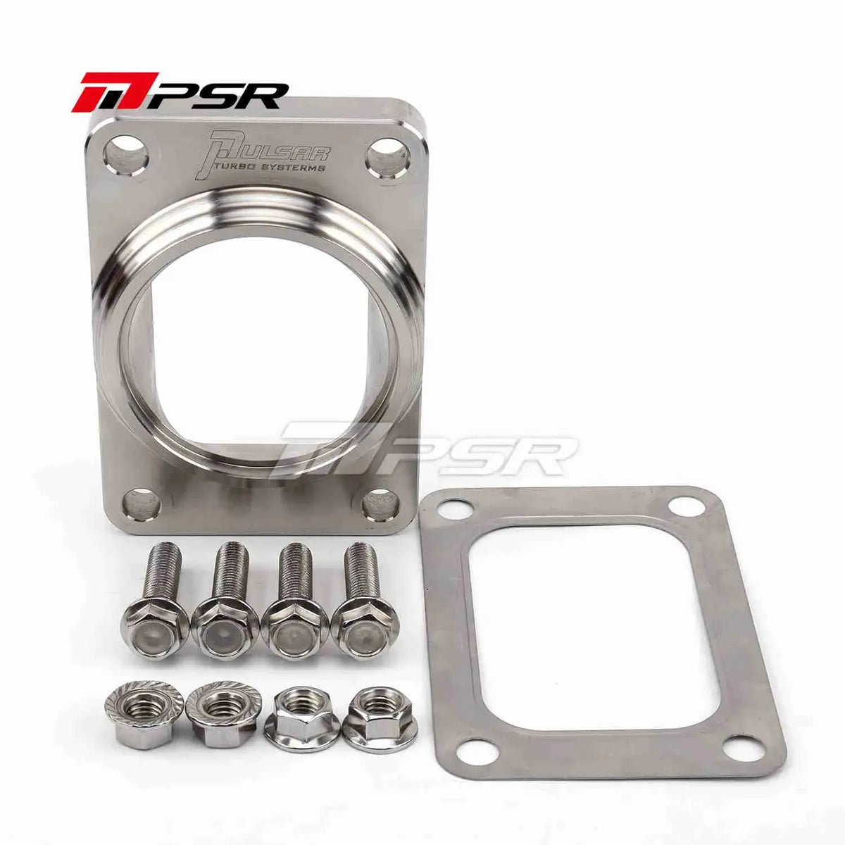 Pulsar Turbochargers Flanges & Weld-On's T3 Open to 2" OD Tubing Pulsar PSR Billet Transition Flange, Hardware Kit included for an easy installation SR