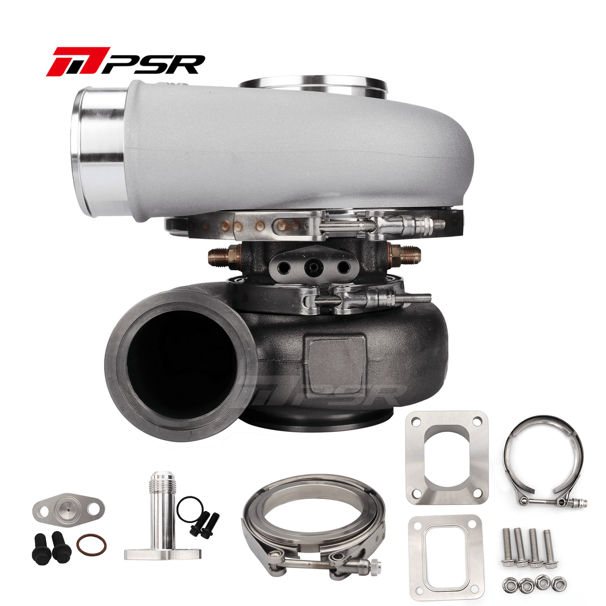 Pulsar Turbochargers Turbochargers Standard / 1.01 A/R Dual V-band / With Stainless Steel Cover Pulsar PSR Forward Rotation 7375G COMPACT Dual Ball Bearing Turbocharger HP Rating 1200 SR