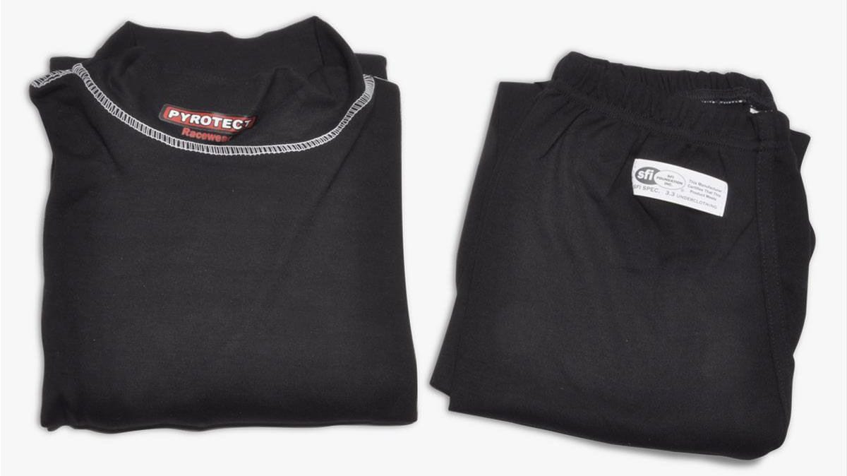 Pyrotect Safety Equipment Black, SFI Approved Pyrotect Safety Equipment Inner Wear Bottom (Medium) PY4810200 SR