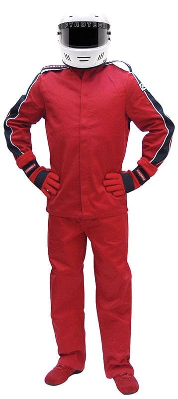 PYROTECT SFI-5 Two Layer Nomex Pyrotect Safety Equipment Eliminator Red Racing Pants (Large) PY22P0402 SR