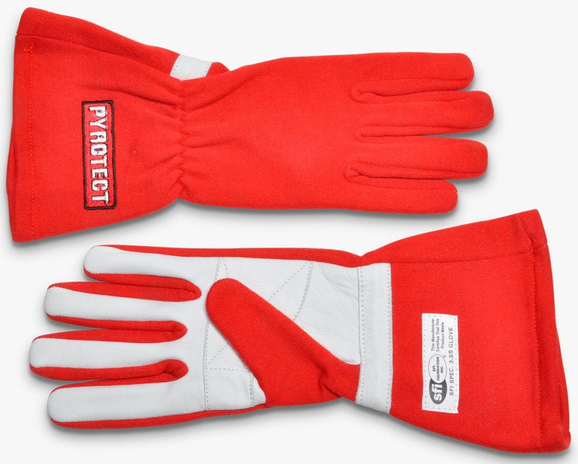 PYROTECT Sport 2-Layer SFI-5 Nomex Gloves, Red Sport 2-Layer SFI-5 Nomex Gloves, Red SR