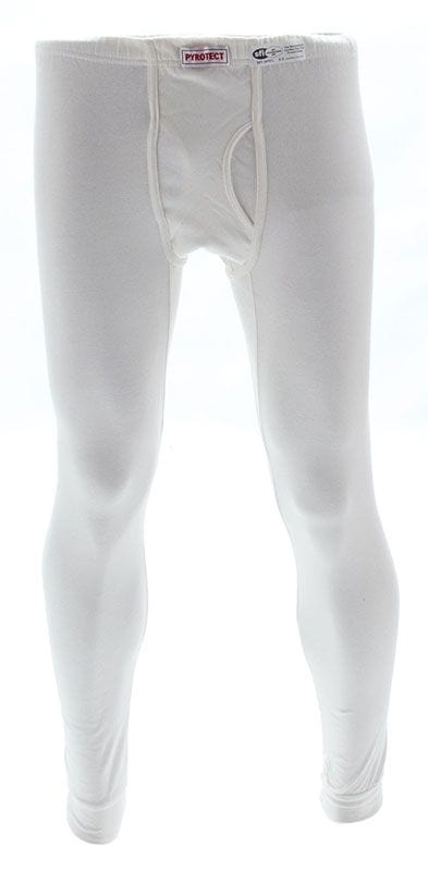 PYROTECT White, SFI Approved Pyrotect Safety Equipment Inner Wear Bottom (X-Small) PY4710099 SR