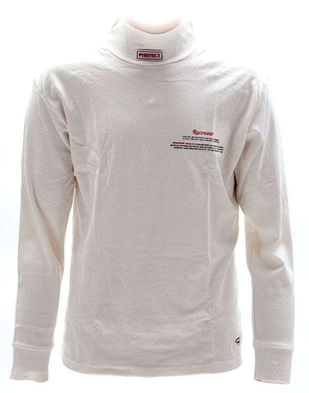 PYROTECT White, SFI Approved Pyrotect Safety Equipment Inner Wear Turtle Neck Top (X-Large) PY4700500 SR