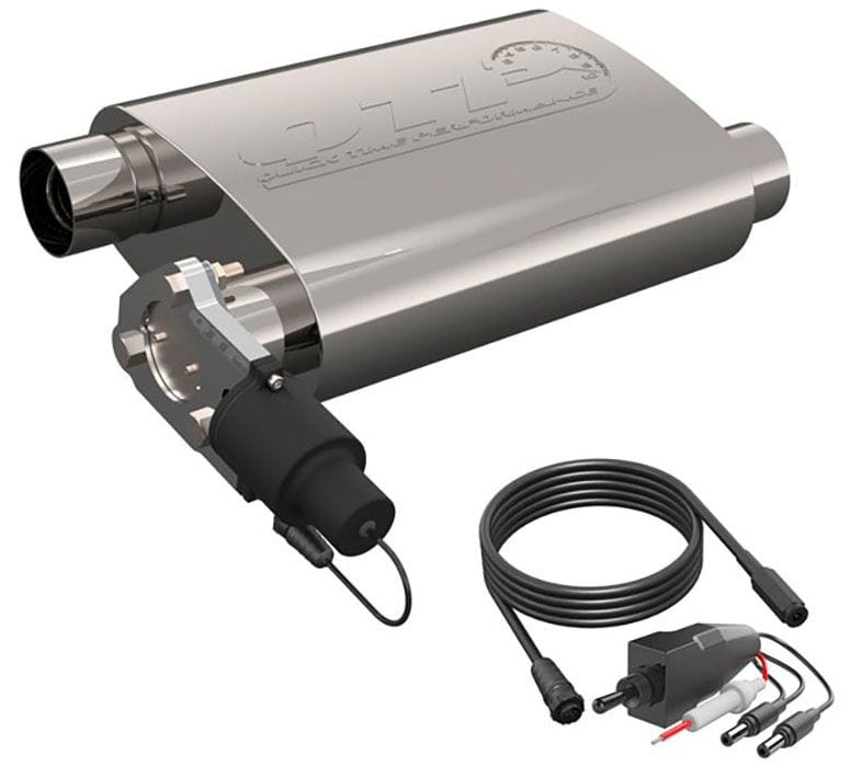 QTP 2-1/2" Offset Inlet/Outlet Quicktime Performance Screamer Twintronic Muffler QTP13250C SR