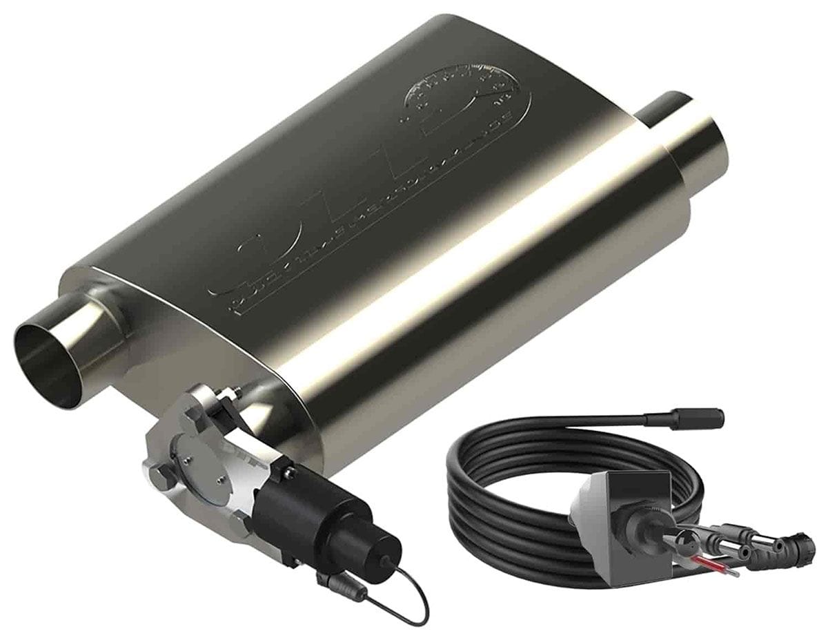 QTP 2-1/2" Offset Inlet/Outlet Quicktime Performance Screamer Twintronic Muffler QTP13250C SR