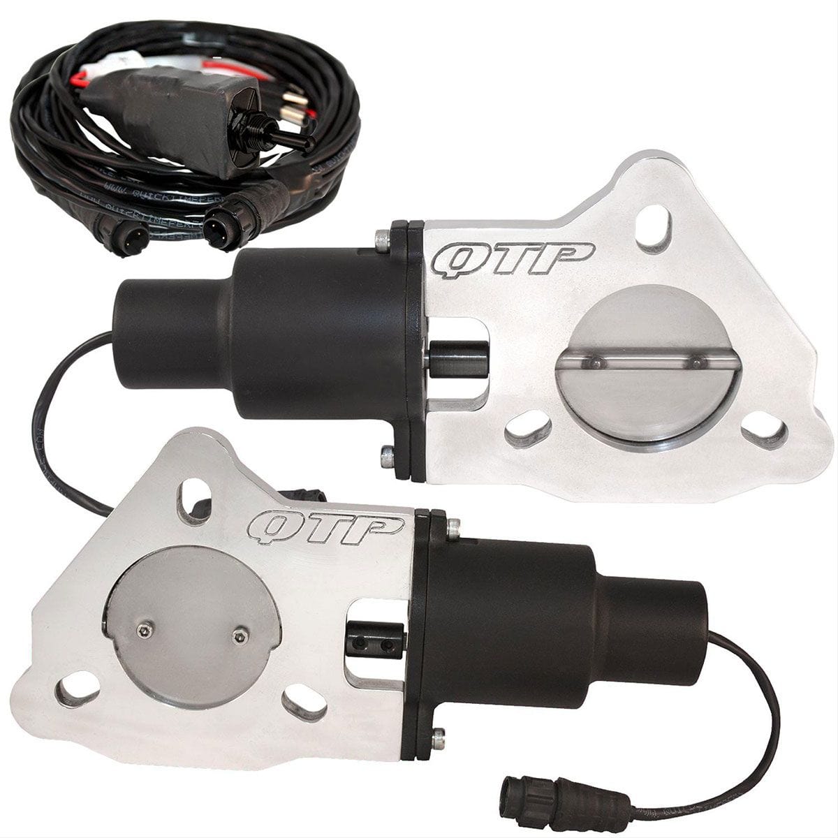 QTP Includes Electric Valve, Toggle Switch & Wiring Quicktime Performance 2-1/4" Dual Electric Exhaust Cutout Kit QTPEC45 SR