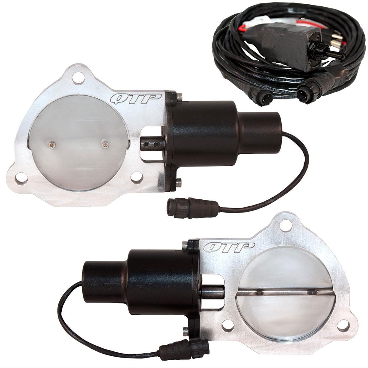 QTP Includes Electric Valve, Toggle Switch & Wiring Quicktime Performance 3-1/2" Dual Electric Exhaust Cutout Kit QTPEC70 SR