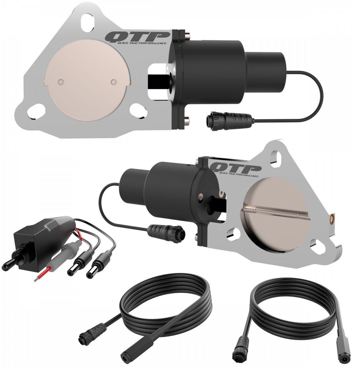QTP Includes Electric Valve, Toggle Switch & Wiring Quicktime Performance 3" Dual Electric Exhaust Cutout Kit QTPEC60 SR