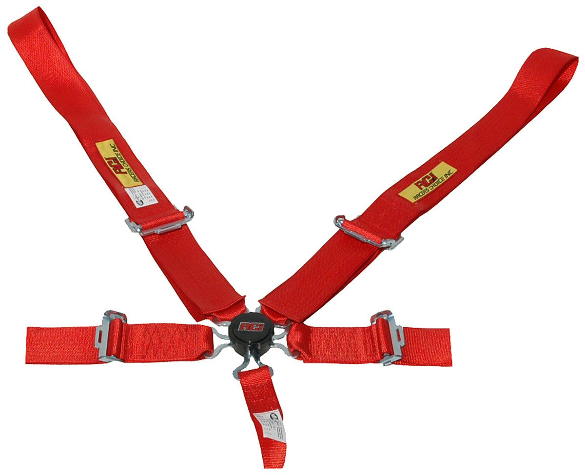 RCI 5 Point 3" Cam-Lock Type Racing Harness - Red RCI9210CB SR