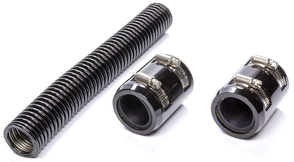 RPC 1-3/4" x 24" Length Racing Power Company Stainless Steel Radiator Hose Kit, Black RPCR7304BK SR