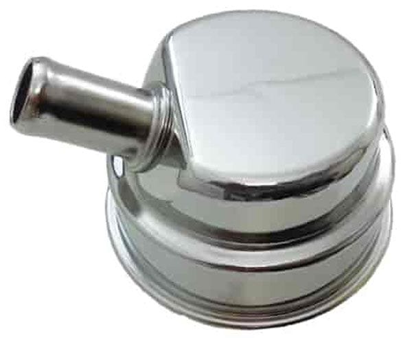 RPC 1" Neck (Tube is 5/8" Dia), Fits Valve Covers with 1.25" Holes Racing Power Company Chrome Steel Mopar Style Push-In Breather with Tube RPCR9169 SR