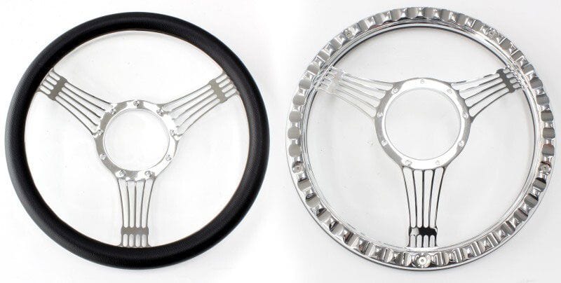 RPC 2" Dish, Leather Half-Wrap Racing Power Company 14" Banjo Style Billet Aluminium Steering Wheel RPCR5620 SR