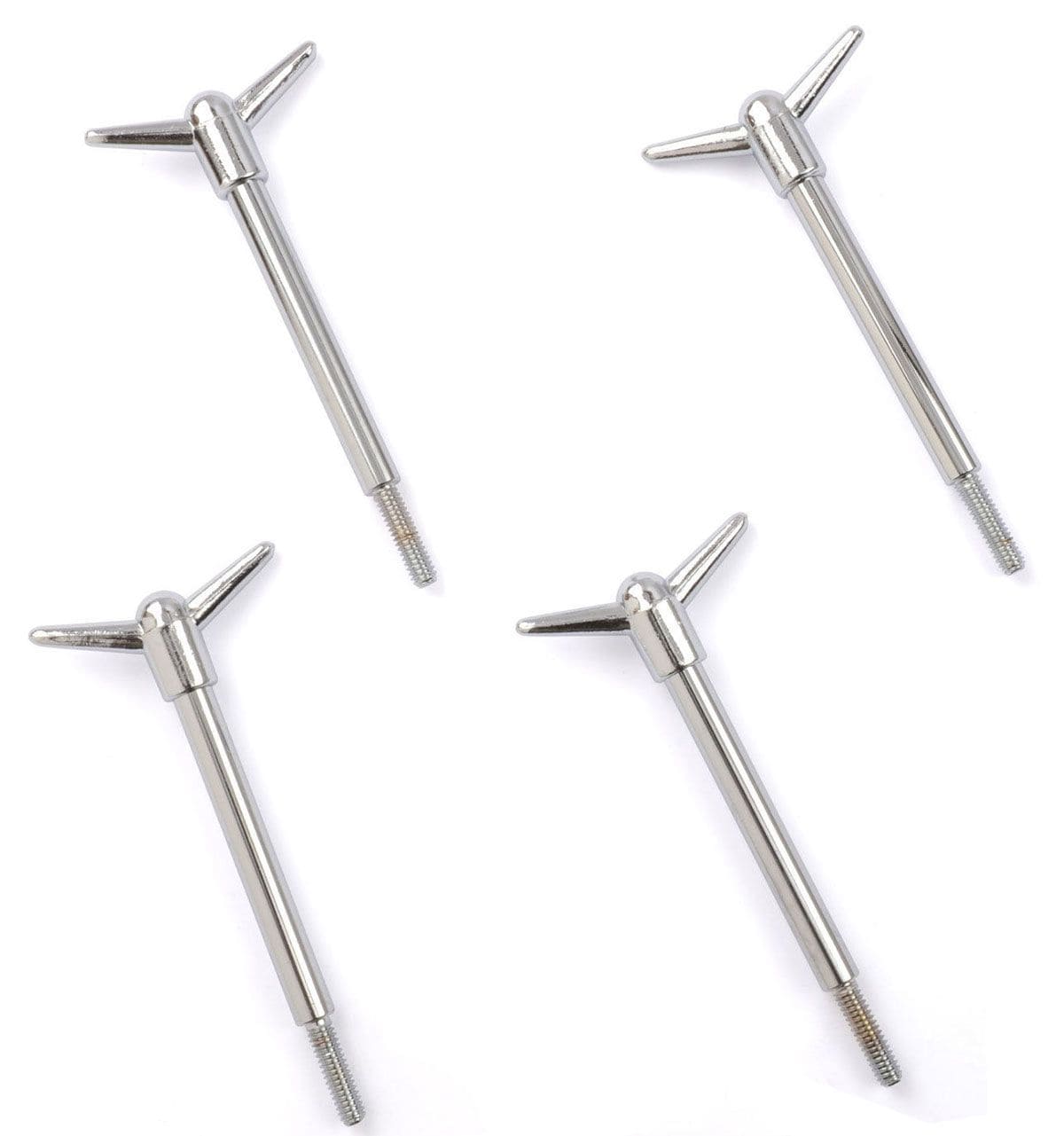 RPC 3-1/2" H x 5/16"-18 x 1" Threads Racing Power Company Chrome Steel 1-Piece Wing Nut (Pack of 4) RPCR4137 SR