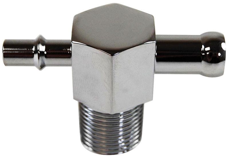 RPC 3/8" NPT x 3/8" & 1/4" Barbs Racing Power Company Aluminium Tee Fitting RPCR4531 SR