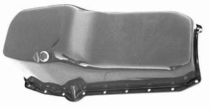 RPC Fits 1955-79 S/B Chev 283-400, Dipstick on Passengers Side Racing Power Company Orange Steel Stock Oil Pan RPCR9005P SR