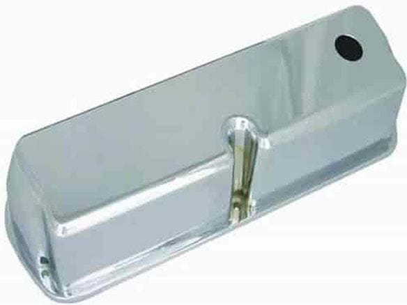 RPC Fits 1962-85 S/B Ford 289, 302, 351W & 5.0L Racing Power Company Aluminium "Tall" Valve Covers (Baffled) with Breather Hole, Plain Polished Finis SR