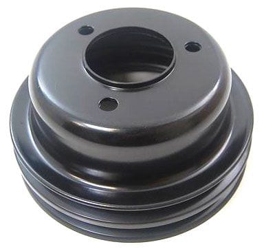 RPC Fits 1964-67 S/B Ford 289 Racing Power Company Black Steel Crankshaft Lower Pulley, Double Groove Groove 6-5/8" Dia, 2-3/4" Dee SR