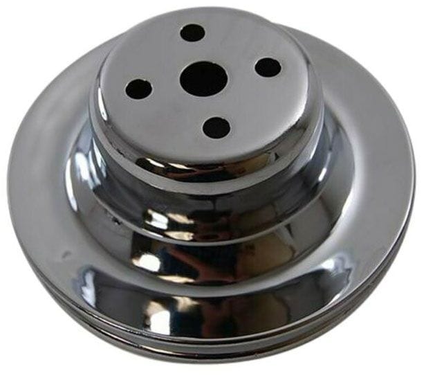 RPC Fits 1965-66 S/B Ford 289 Racing Power Company Chrome Steel Water Pump Upper Pulley, Single Groove 6" Dia, 2-1/4" Deep RPCR8970 SR