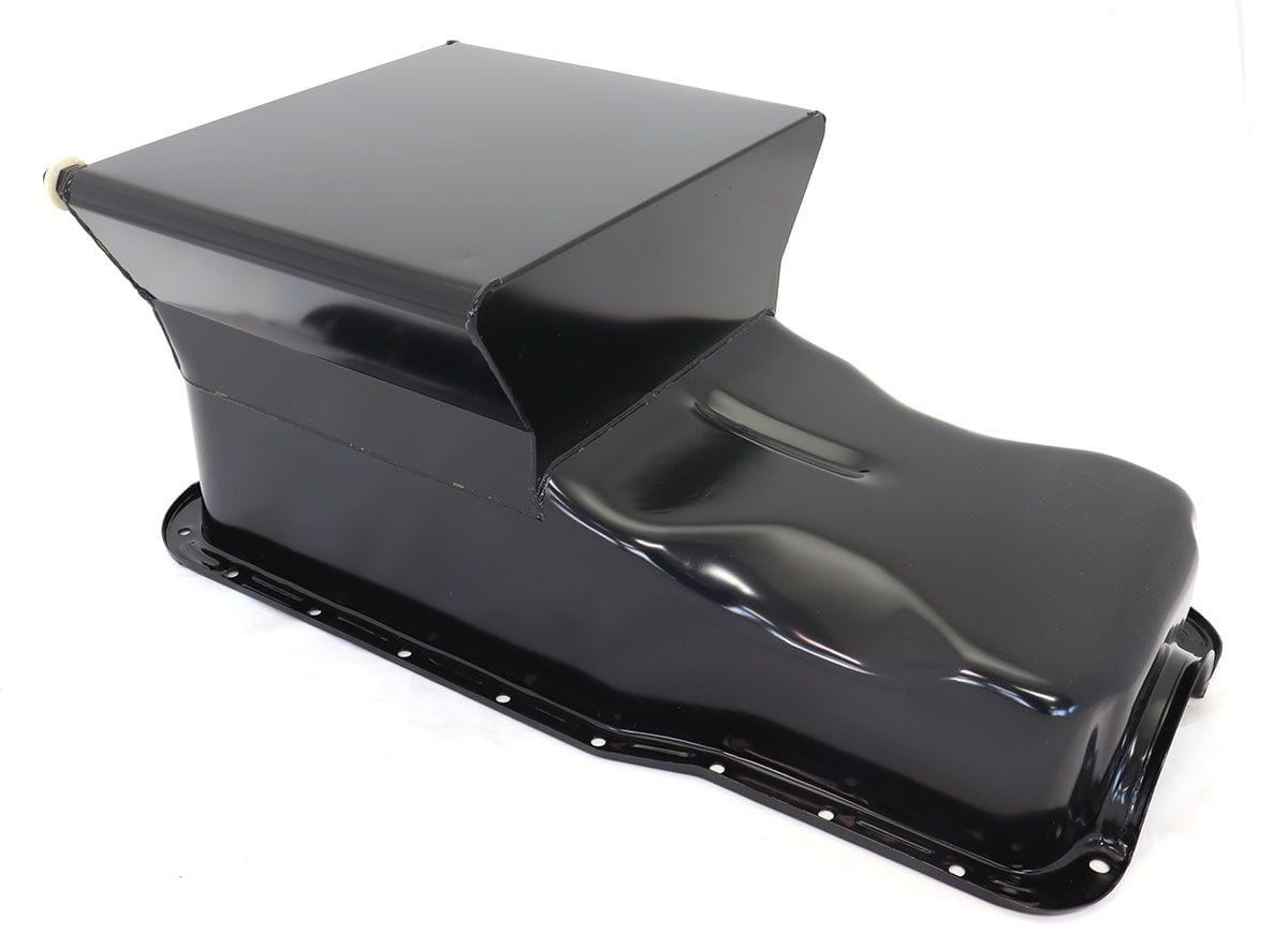 RPC Fits 1965-87 S/B 260-289-302 Windsor Racing Power Company Black Steel Drag Race Oil Pan, Stock Capacity RPCR9737P SR