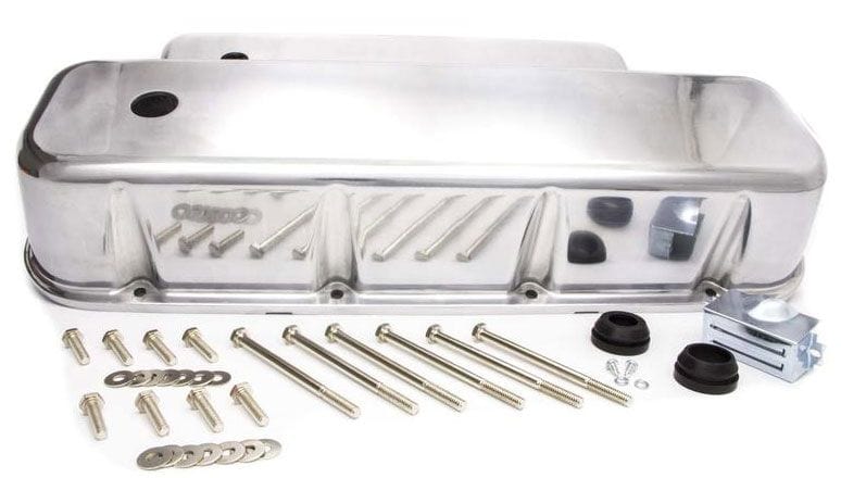 RPC Fits 1965-95 B/B Chev 396-427-454-502, Bolt Kit Included Racing Power Company Polished Aluminium Tall (3-11/16") Baffled Valve Covers RPCR6330-2 SR