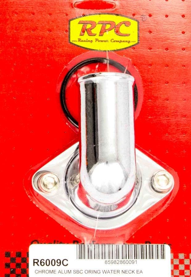 RPC Fits 1966-75 S/B & B/B Chev 283-349 Racing Power Company Chrome Aluminium 90° Swivel Thermostat Housing, O-ring Style RPCR6009C SR