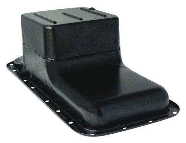 RPC Fits 1966-up B/B Chrysler Mopar 361-440 B & RB and Hemi 426 Racing Power Company Black Steel Stock Oil Pan, 7" Deep, 6.6Ltr Capacity RPCR7117P SR