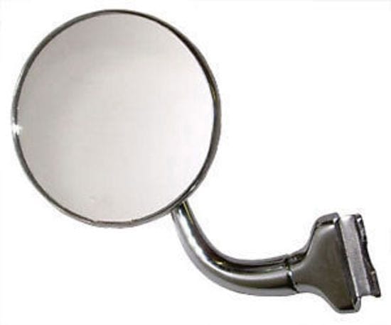 RPC Fits both Driver & Passenger Side Racing Power Company Chrome Steel Peep Mirror with Short Arm 4" Dia RPCR6610 SR