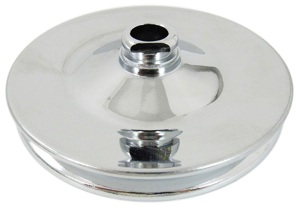 RPC Fits Early GM thru 1984 with Keyway & 5/8" Shaft Racing Power Company Chrome Steel Power Steering Pump Pulley RPCR8948 SR
