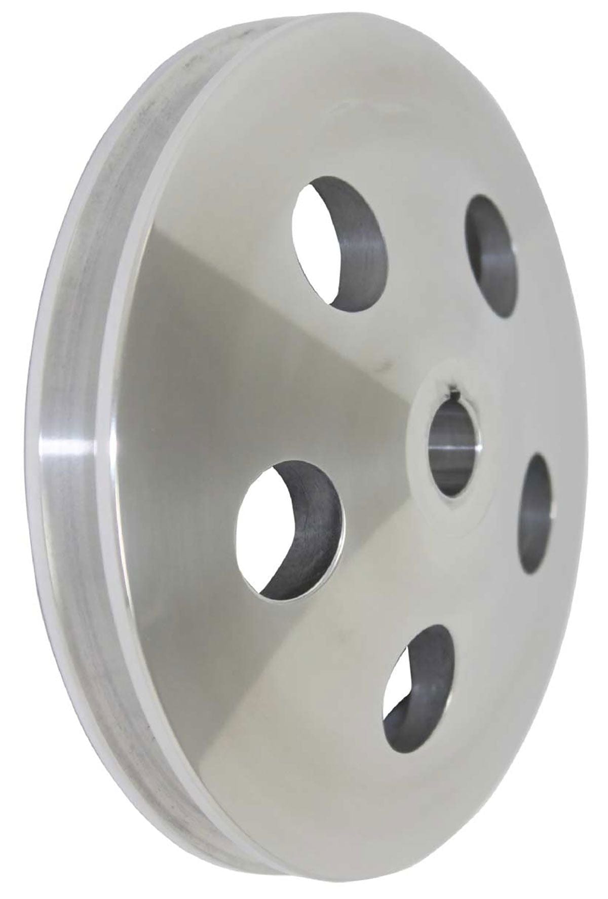 RPC Fits Early GM thru 1984 with Keyway & 5/8" Shaft Racing Power Company Polished Aluminium Power Steering Pump, Double Groove RPCR8847POL SR