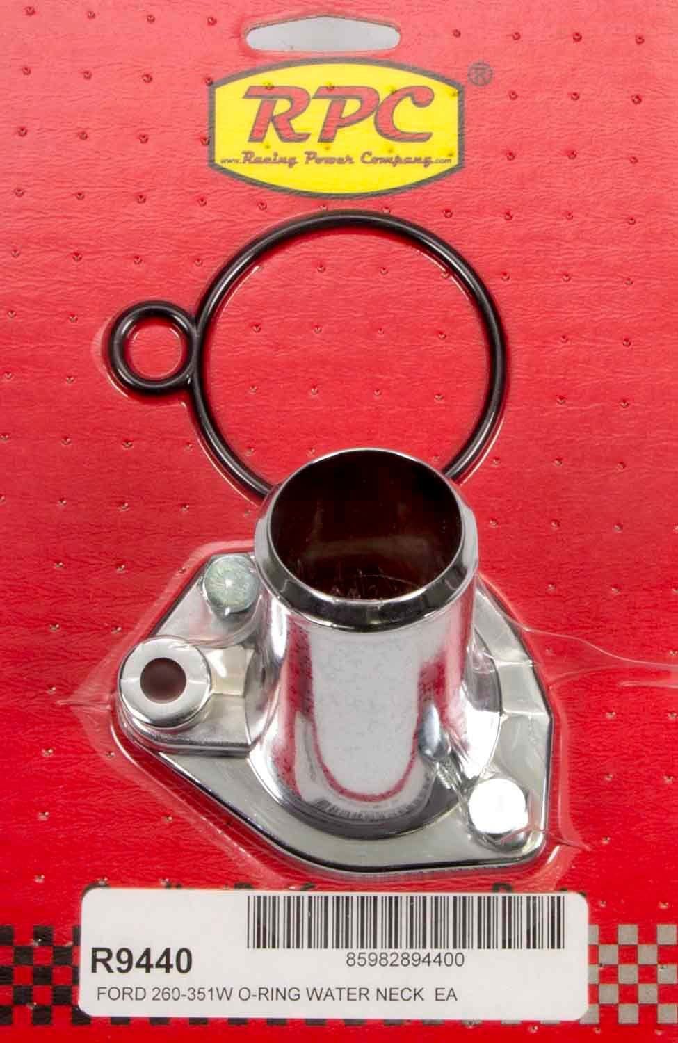 RPC Fits S/B 1965-75 Ford 260-289-302-351W, It has Bypass Provision Racing Power Company Chrome Steel Thermostat Housing, O-ring Style RPCR9440 SR