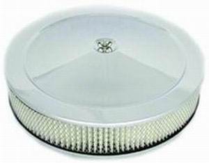 RPC Fits Single Quad Carburettors with 5-1/8" Neck, Steel Stud & Wing Nut Racing Power Company 14" x 3" Muscle Car Style Air Cleaner with Hi-Lip & Paper Element(Stainless) RPC SR